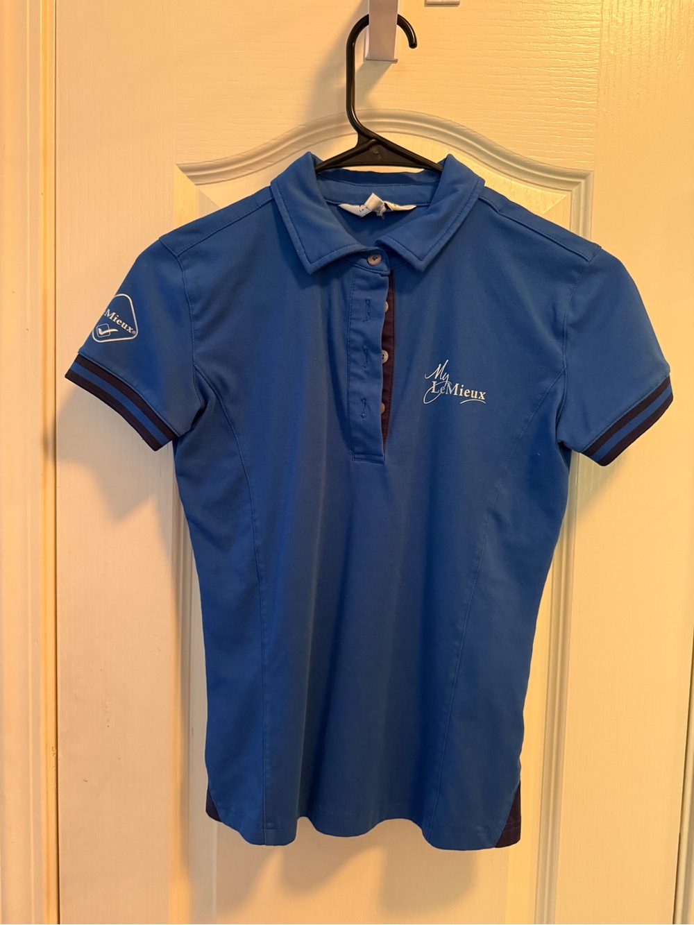 LeMieux Women's Blue Short Sleeve Polo Riding Shirt XXS
